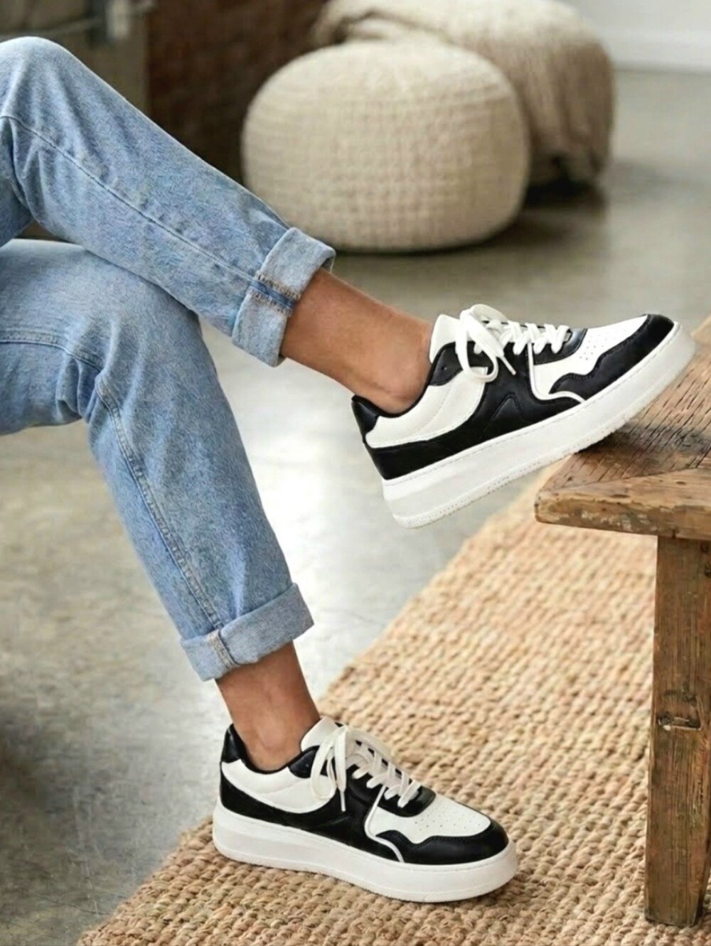 Madden Girl Oley Platform Court Sneaker Size 8M